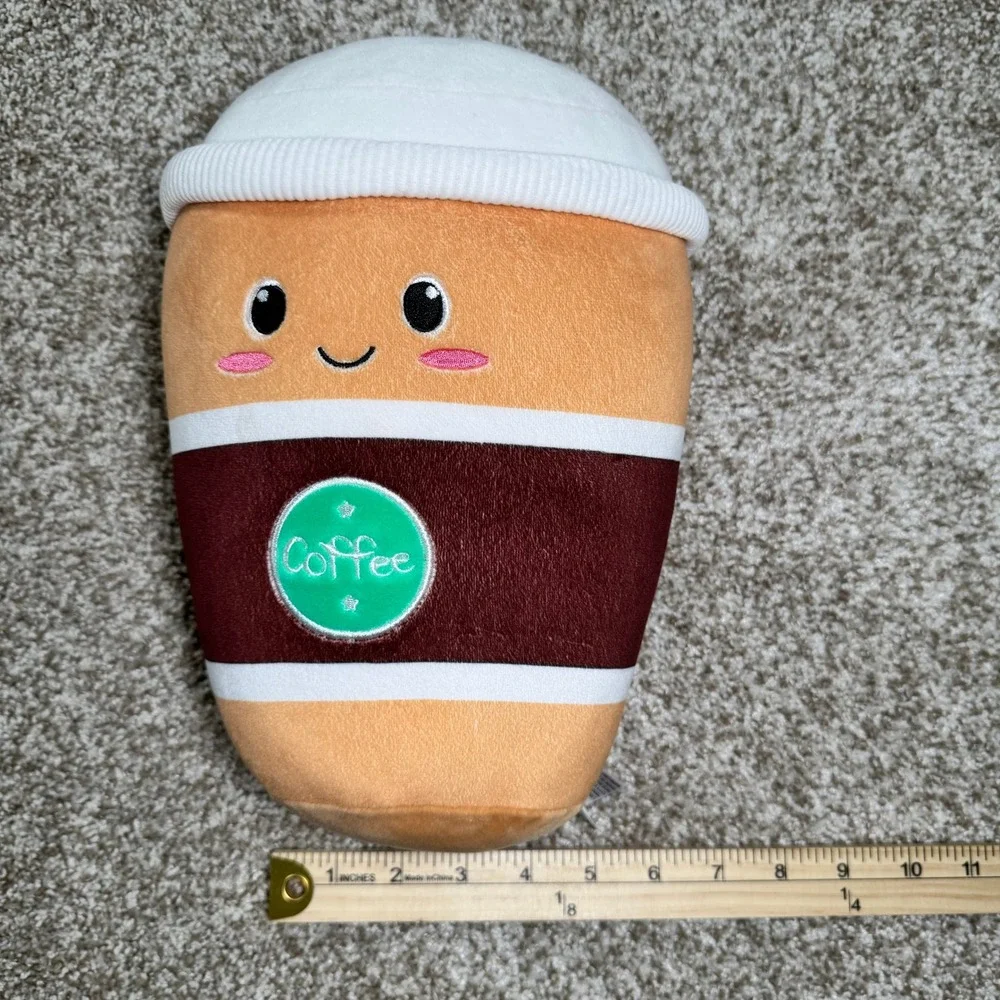 Linzy Toys Smoochy‎ Pals Coffee Cup Plush 12 Inch Squishy Latte Stuffed Animal